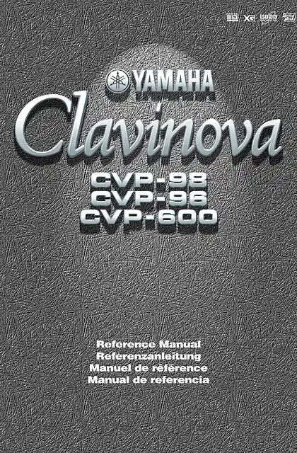 yamaha雅马哈CVP-98_CVP-96_CVP-600 Reference Manual